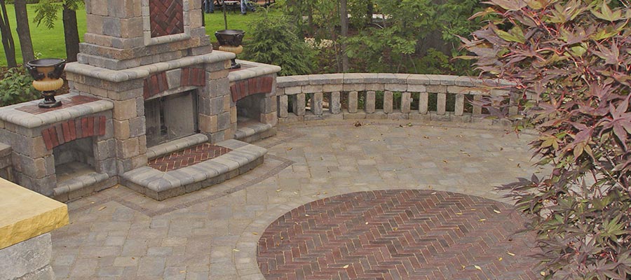 Custom patios, outdoor fireplaces